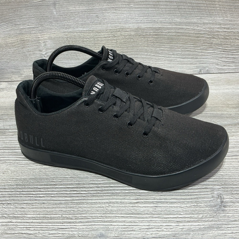 Nobull Canvas Trainer Sneaker Low Top Athletic Shoes Black Womens 10.5 Mens 9 US